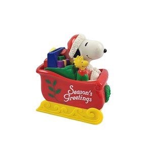 Whitman’s Candies Sleigh Coin Bank Peanuts Snoopy Woodstock Christmas